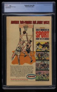 Fantastic Four #50 CGC VG+ 4.5 Off White to White 3rd Silver Surfer!