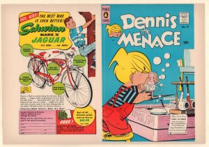 Dennis the Menace #24 Unused Comic Book Cover - Pipe Washing (Grade 9.2) 1957