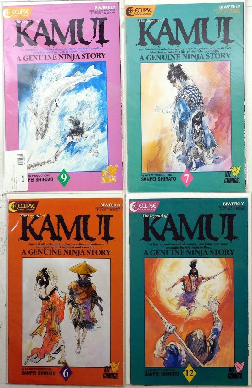The Legend of Kamui Lot of 4 #6, 7, 9, 12 (1987) Eclipse Comics 1st Print