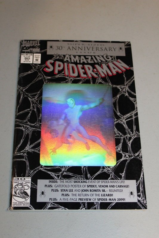 Amazing Spiderman #365 Hologram cover 1st App Spider-Man 2099 Key Book Movie NM-