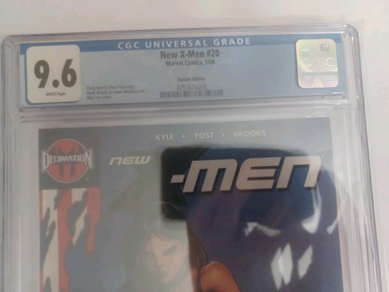 New X-men #20 Billy Tan Variant - Laura Kinney - 2006 - CGC 9.6