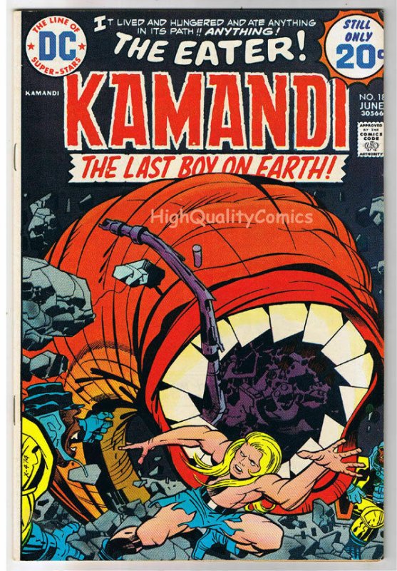 KAMANDI #18, FN+, Jack Kirby, Last Boy on Earth, 1972, more JK in store