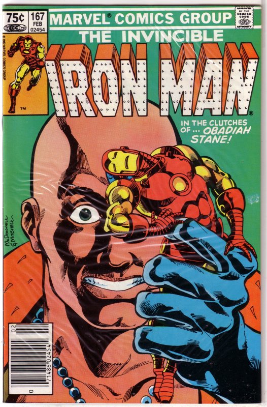 Iron Man   vol. 1  #167 FN/VF O'Neil/McDonnell, Obadiah Stane, alcoholism