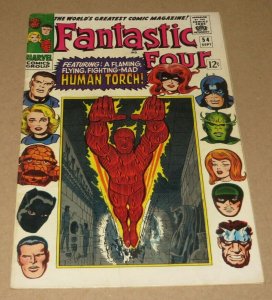 Fantastic Four #54 VG/FN 1966 Marvel Silver Age Comic Black Panther Inhumans App