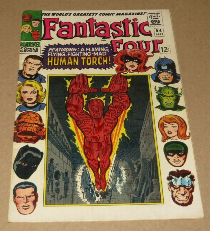 Fantastic Four #54 VG/FN 1966 Marvel Silver Age Comic Black Panther Inhumans App