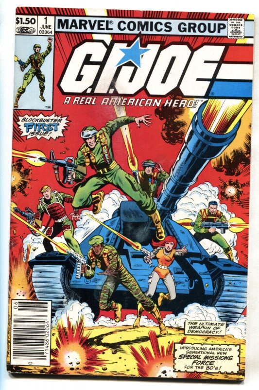 G.I. JOE #1 1982 MARVEL COMICS Newsstand variant 1st issue - comic book