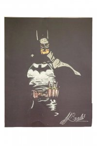 BATMAN: Dark Knight - Artist Commissioned / Signed Art Print 8.×10.5 DC Comics