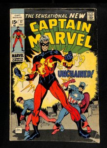 Captain Marvel (1968) #17 1st New Costume!