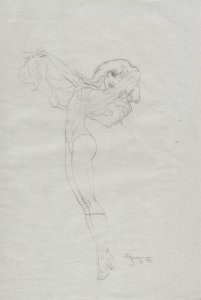 Vampirella Mourning in America #1 Pencil Cover Prelim - 1991 art by Mike Kaluta