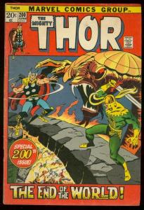 THOR #200 1972 MARVEL COMICS END OF THE WORLD LOKI VG+