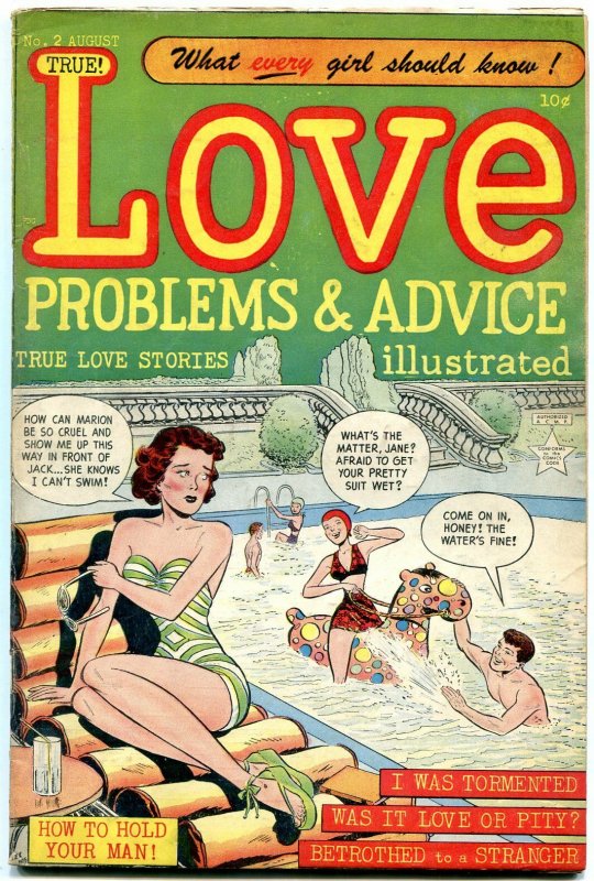 Love Problems and Advice #2 1949- Golden Age Romance- Bob Powell- Lingerie FN+