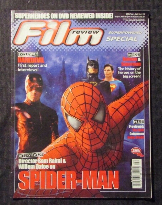2002 FILM REVIEW Magazine #40 GD- 1.8 Spider-Man - Daredevil - Batman - Superman
