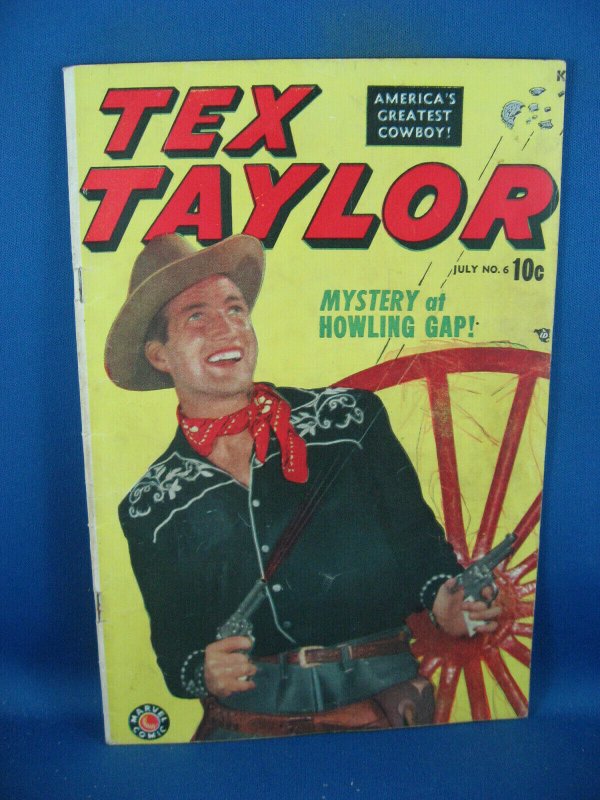 TEX TAYLOR 6 VG+ MARVEL EDITION PHOTO COVER 1949