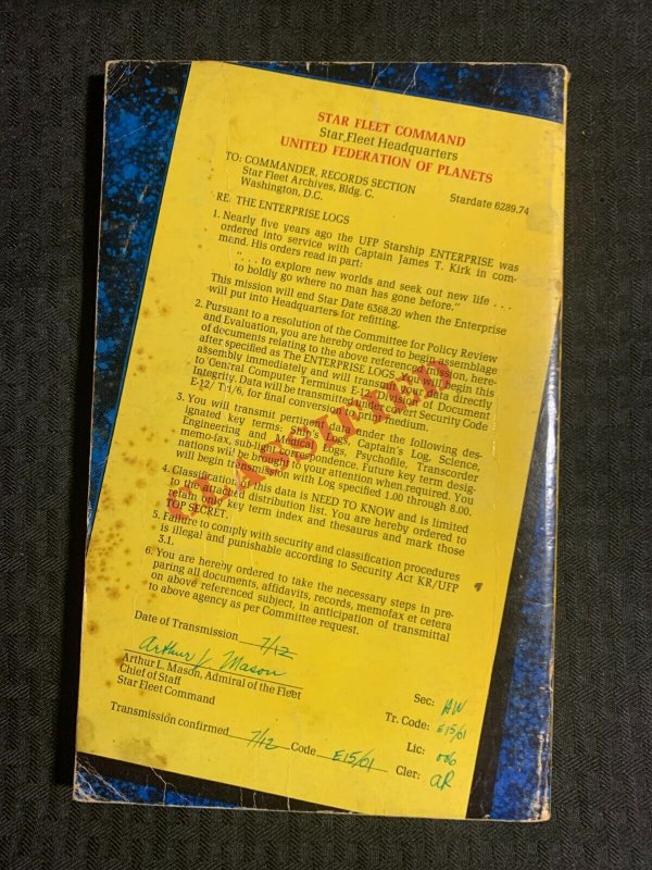 1976 STAR TREK The Enterprise Logs Volume 1 VG 4.0 Reprint #1-8