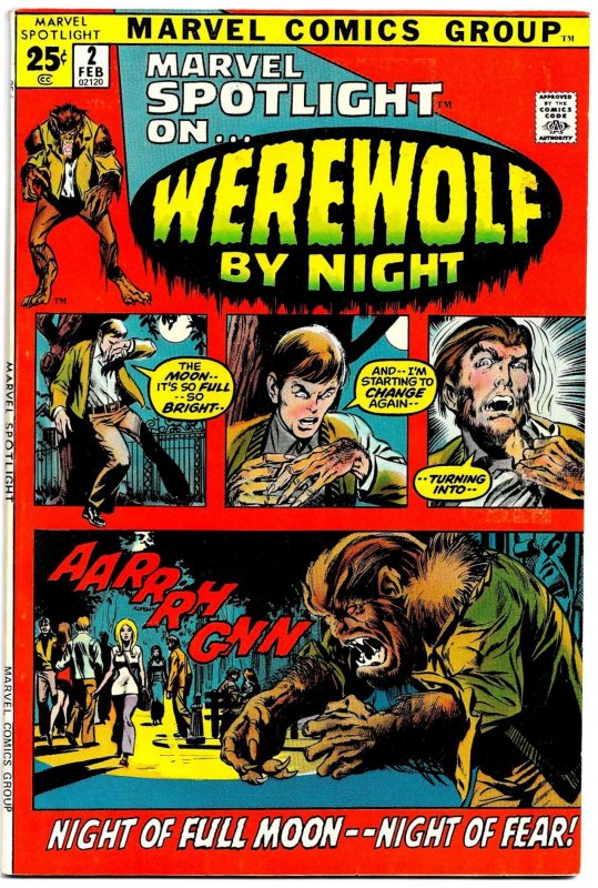 MARVEL SPOTLIGHT #2 (Feb 1972) 6.0 FN 1st WEREWOLF BY NIGHT! Mike Ploog! 52 pgs!