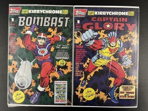 TOPPS COMIC SUPER DELUXE KIRBYCHROME BOMBAST + CAPTAIN GLORY SEALED POLY W/CARDS