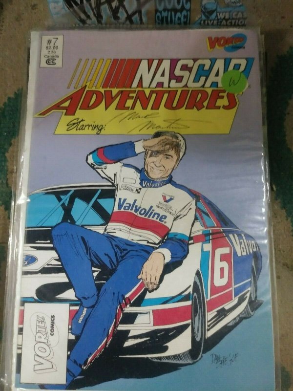 NASCAR ADVENTURES    #7  VORTEX COMICS  MARK MARTIN 6 VALVOLINE RACING CAR