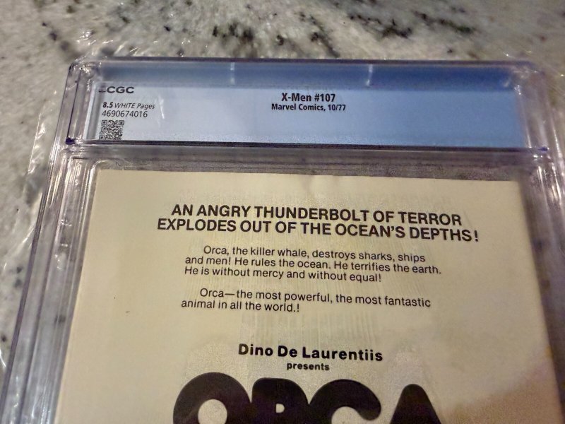 Uncanny X-Men # 107 CGC Graded 8.5 Marvel Comic Book Wolverine Storm JH25