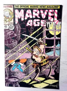 Marvel Age #49 1987 Marvel Santa Chimney Christmas Groo Wanderer 1st Print Comic