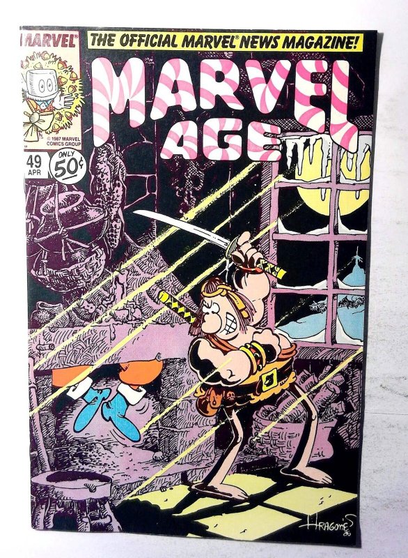 Marvel Age #49 1987 Marvel Santa Chimney Christmas Groo Wanderer 1st Print Comic