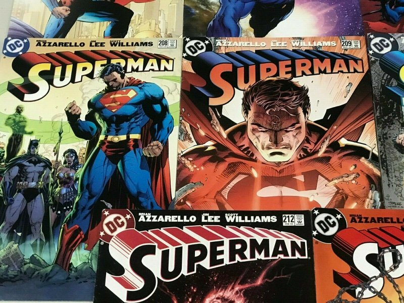 SUPERMAN#204-214 VF/NM  LOT (11 BOOKS) 2004 JIM LEE DC COMICS