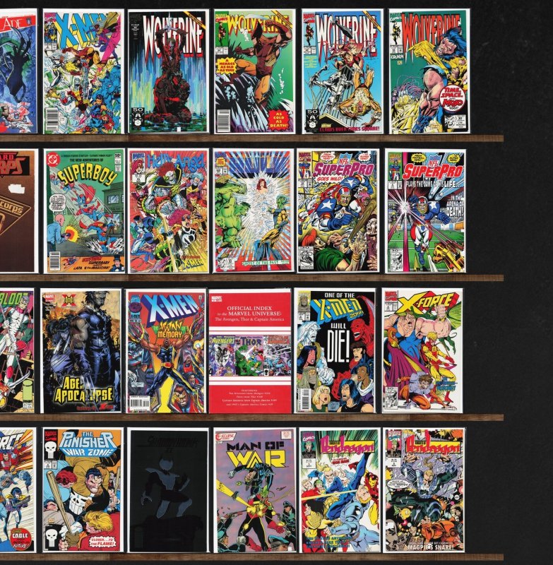 Huge Lot 140+ Comics with Wolverine, X-Force, Nfl Superpro & More!