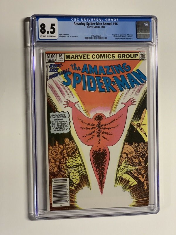 Amazing Spider-man Annual 16 Cgc 8.5 Ow/w Pages Marvel Bronze newsstand Edition