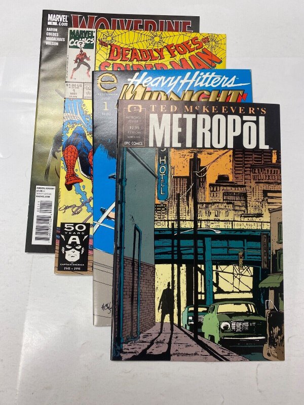 4 MARVEL EPIC comic books Wolverine #1 Deadly #1 Midnight #1 Metropol #1 50 KM18