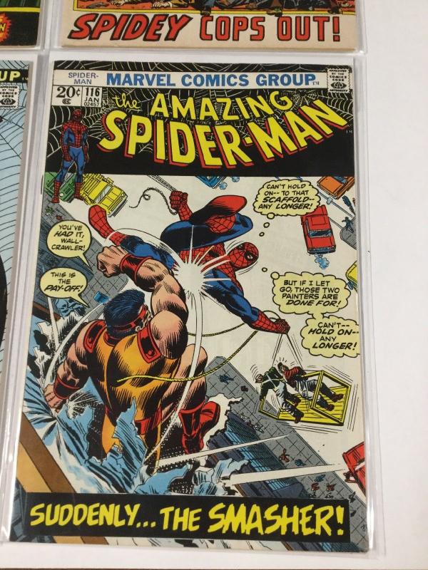 Amazing Spider-man 111 112 115 116 117 118 119 6.0-8.0 Fine / Very Fine Marvel