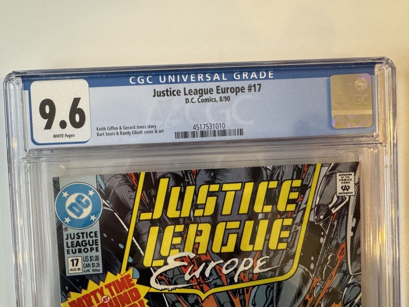 Justice League Europe #17 CGC 9.6 (1990)