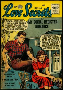 Love Secrets #53 1956 Quality Romance Comic- Plain Jane VG