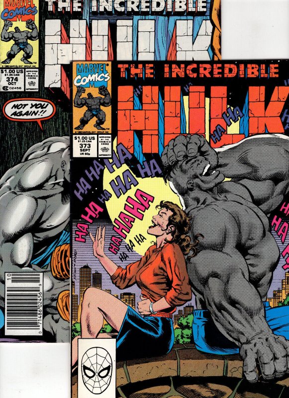 The Incredible Hulk #373 & #374 (1990, Marvel) 71486024569