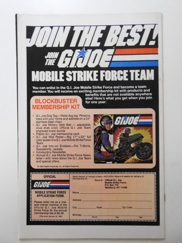 G.I. Joe: A Real American Hero #2 (1982) VF Condition