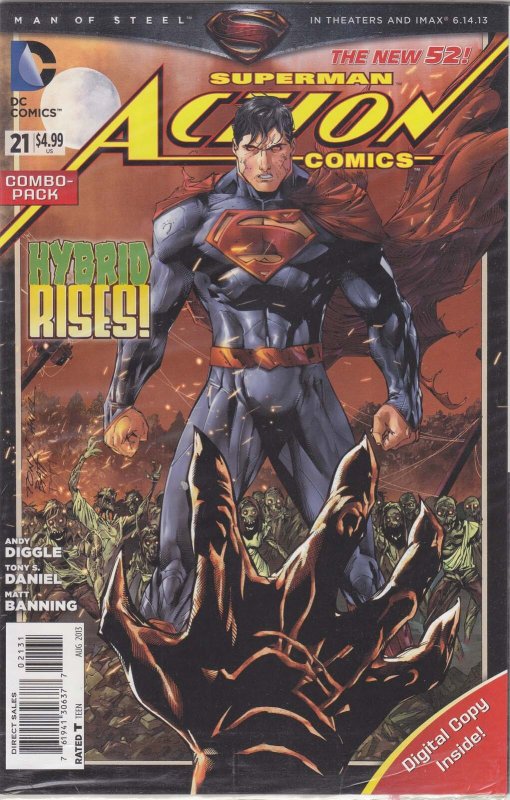 Action Comics (2nd Series) #21B (in bag) VF/NM ; DC | New 52 Superman Combo-Pack