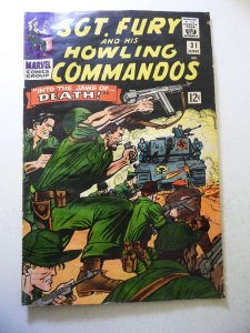 Sgt. Fury #31 (1966) GD/VG Condition moisture stains/damage