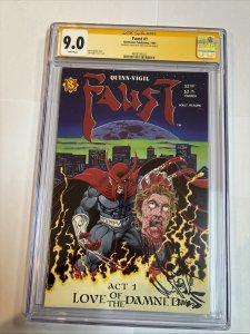 Faust (1989) # 1 (CGC 9.0 SS) Signed & Sketch Tim Vigil  • Northstar 1st Print