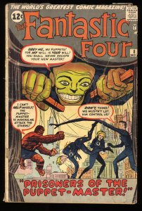 Fantastic Four #8 GD- 1.8 1st Appearance of Puppet Master!!