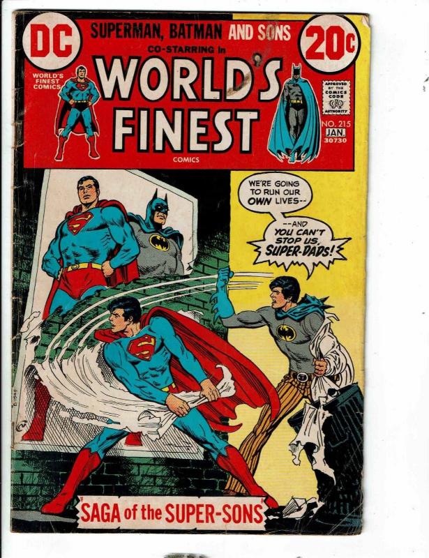 5 World's Finest Comics # 213 215 217 222 231 DC Comic Books Batman Flash JG4