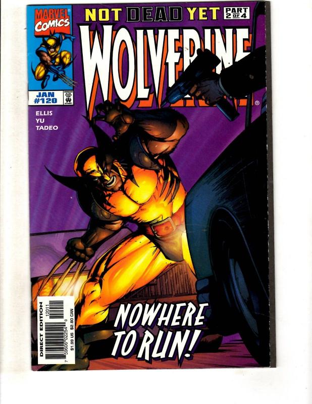 Lot Of 8 Wolverine Marvel Comic Books # 117 118 119 120 121 122 123 124 XMen MF8