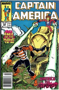 Captain America #339  Fall Of The Mutants Newsstand  VF+