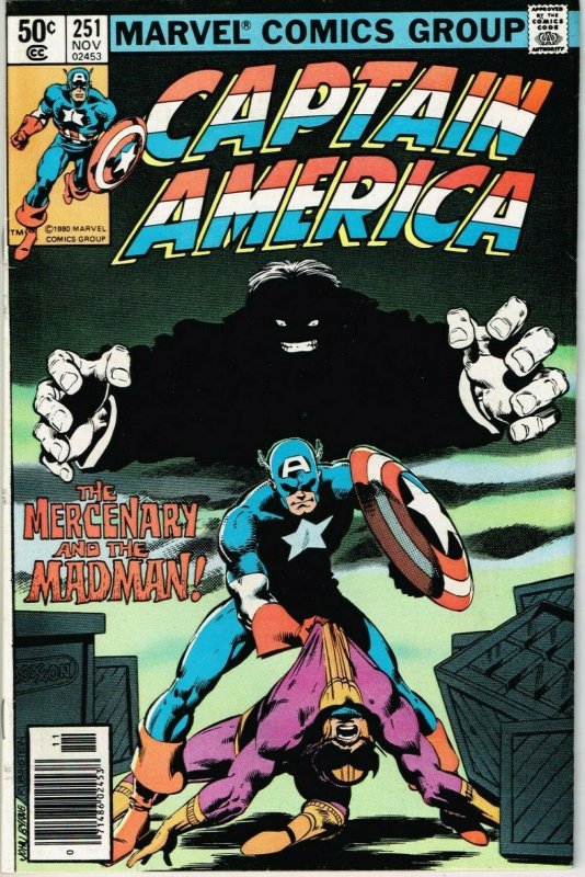 Captain America #251 (1968) - 8.0 VF *The Mercenary and the Madman* 