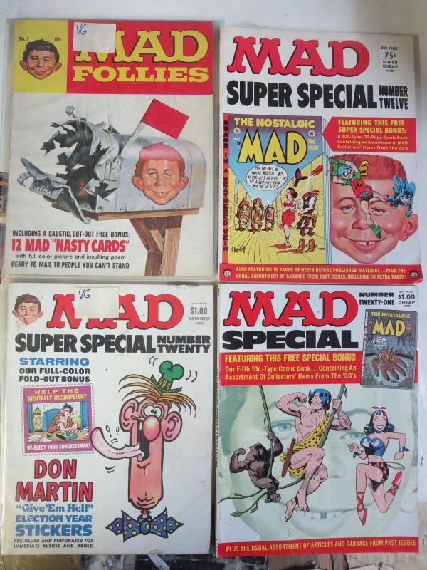 Mad Magazine Specials Lot of 6Diff from 1968-1976 Follies Worst Annuals Hilarity