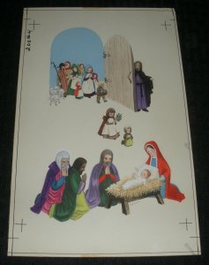 CHRISTMAS Baby Jesus & Mary Kids Three Wise Men 6.25x10 Greeting Card Art #2004