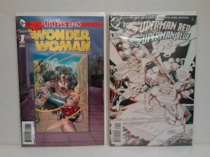 SUPERMAN RED/SUPERMAN BLUE 3D COMIC + WONDER WOMAN 3D FUTURES END - POLYBAGGED