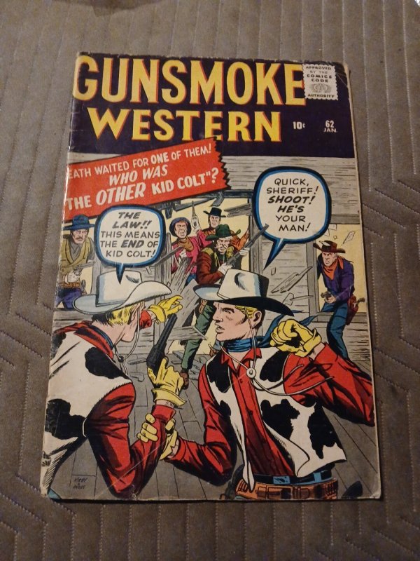 GUNSMOKE WESTERN 62 Jack Kirby cvr/art! Keller 2 GUN KID COLT 1961 Marvel Atlas