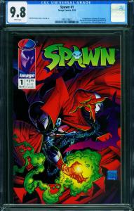 Spawn #1 CGC 9.8 White Pages- 1992-1st app 1991126012