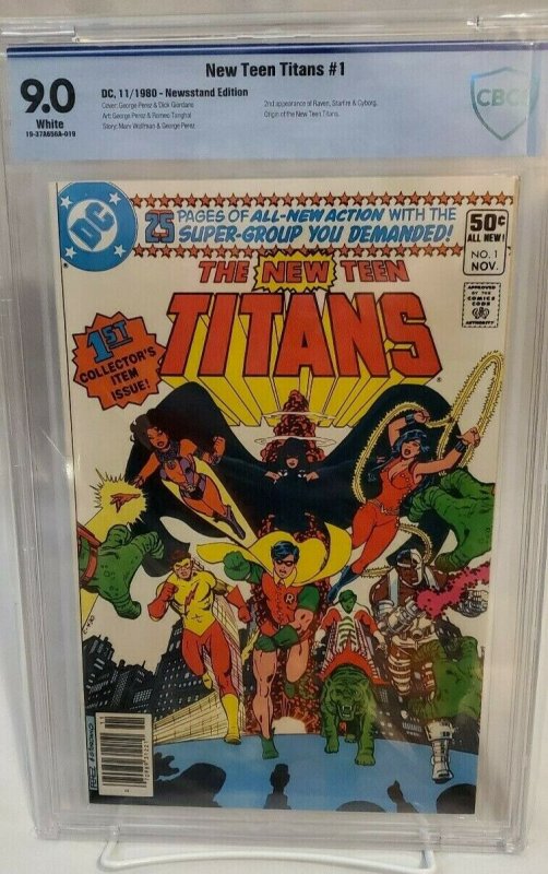 New Teen Titans #1 - CBCS 9.0 - NEWSSTAND Edition - WHITE PAGES
