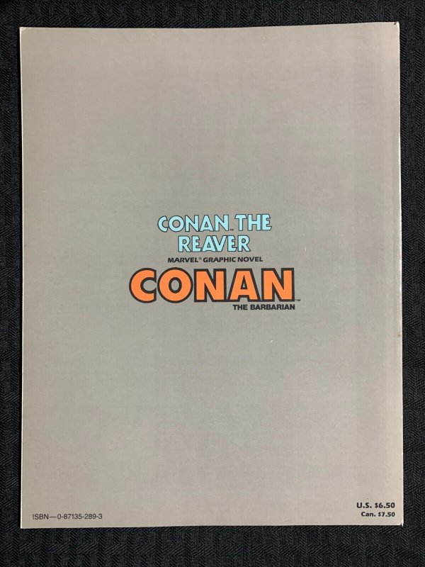 1987 CONAN THE REAVER Marvel Graphic Novel FN+ 6.5 1st Printing / John Severin