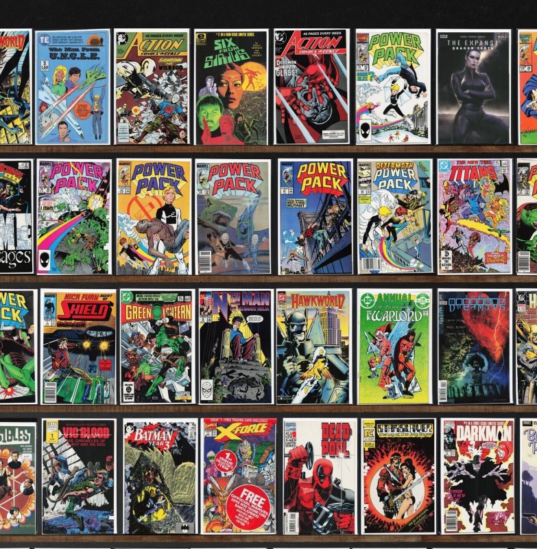Huge Lot 150+ Comics with Warlord, Power Pack, Hawkworld, Green Lantern & More!