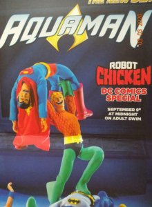 NEW 52 AQUAMAN ROBOT CHICKEN Promo Poster, 11 x 17, 2014 DC Unused 552